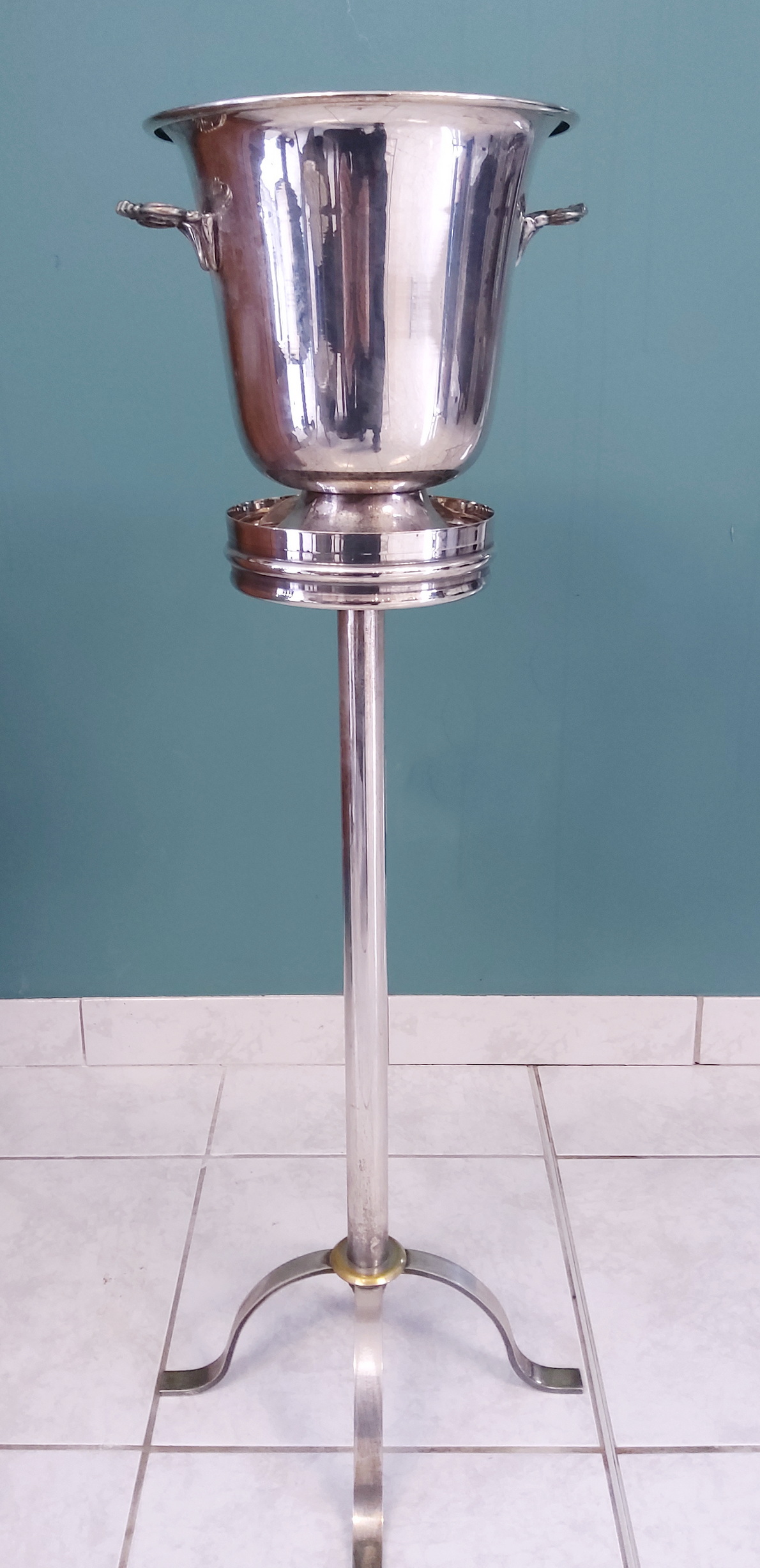 A French Champagne Bucket on a Stand